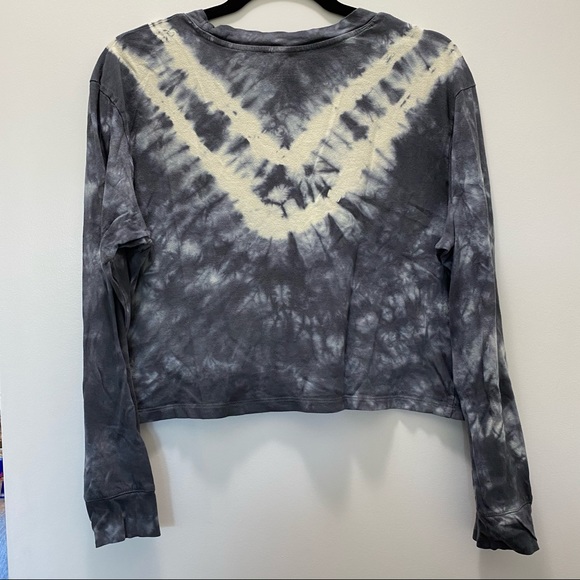 Tie Dye Long Sleeve Cropped Tee - Picture 2 of 3
